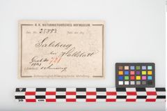Etikett zu Bronzebuckelarmreif (NHMW-PRAE-025883)